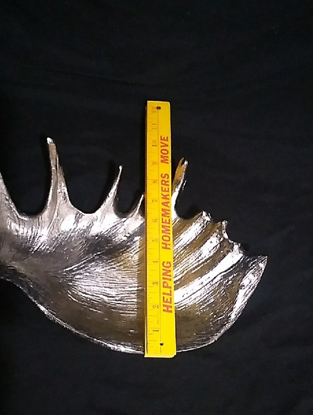 Threshold Silver-finished Cast Aluminum Moose Antler Decorative Bowl (B9) - Picture 6 of 11